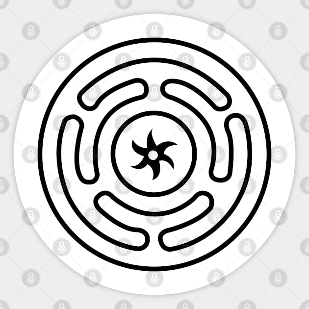 Hecate's Wheel Sticker by DickinsonDesign